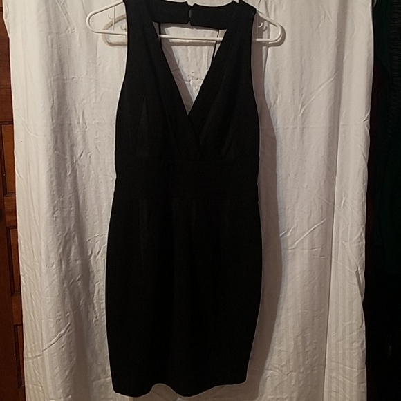 V Neck Little Black Dress - Picture 1 of 8